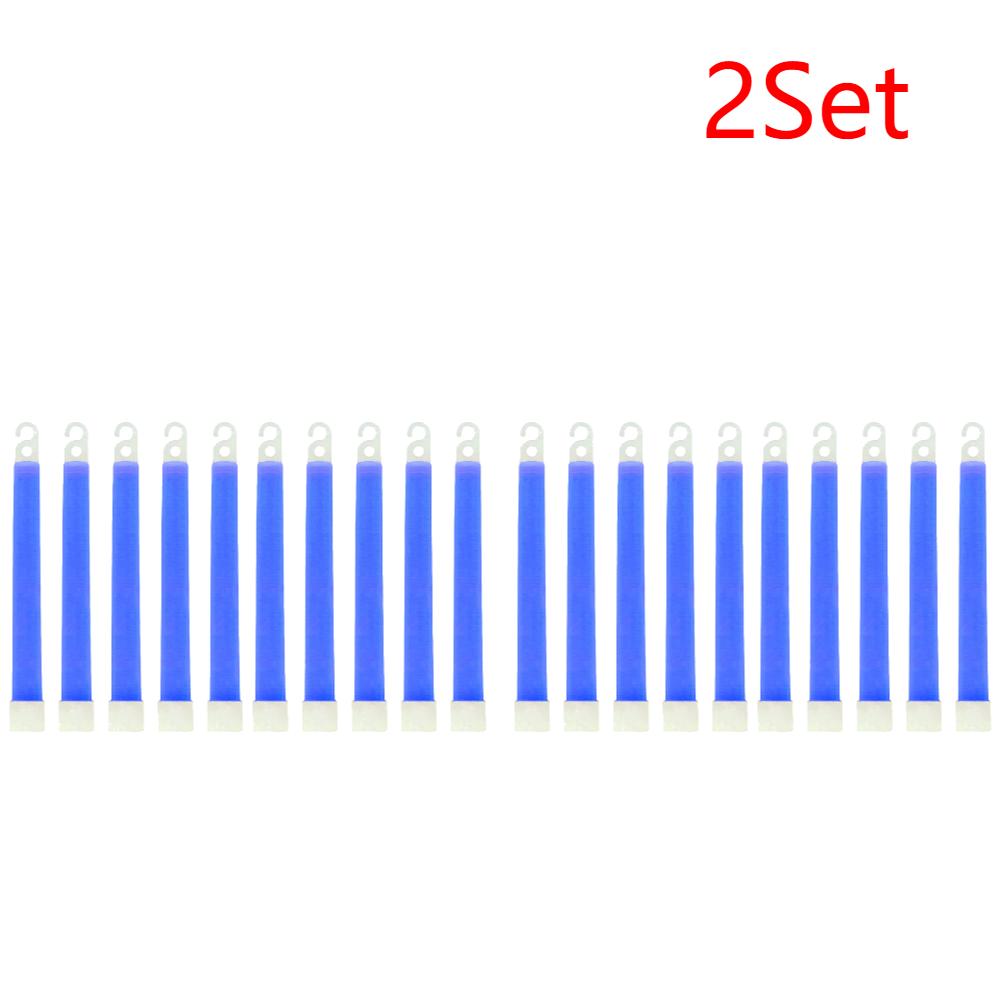 1-2Set Glow Sticks Waterproof 6 Inch Concert Party Outdoor Emergency Light Stick with Hook Non-toxic Hiking Camping Equipment