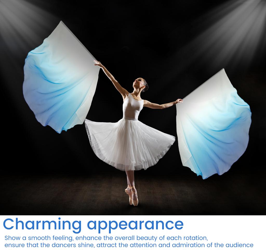 2Pcs Silk Veil Chain Ball Women Belly Dance Silk Veil Streamer Stage Prpos Belly Dance Thrown Ball Belly Dance Accessories