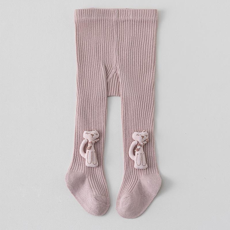 New Spring/Autumn Girls' Tights: Baby Base Layer Pants & One-Piece Combed Cotton Socks