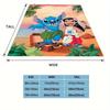 1pc Stitch Printing Blanket - Soft, All-Season Throw for Office Blanket, Personalized Gift with Adorable Cartoon Design