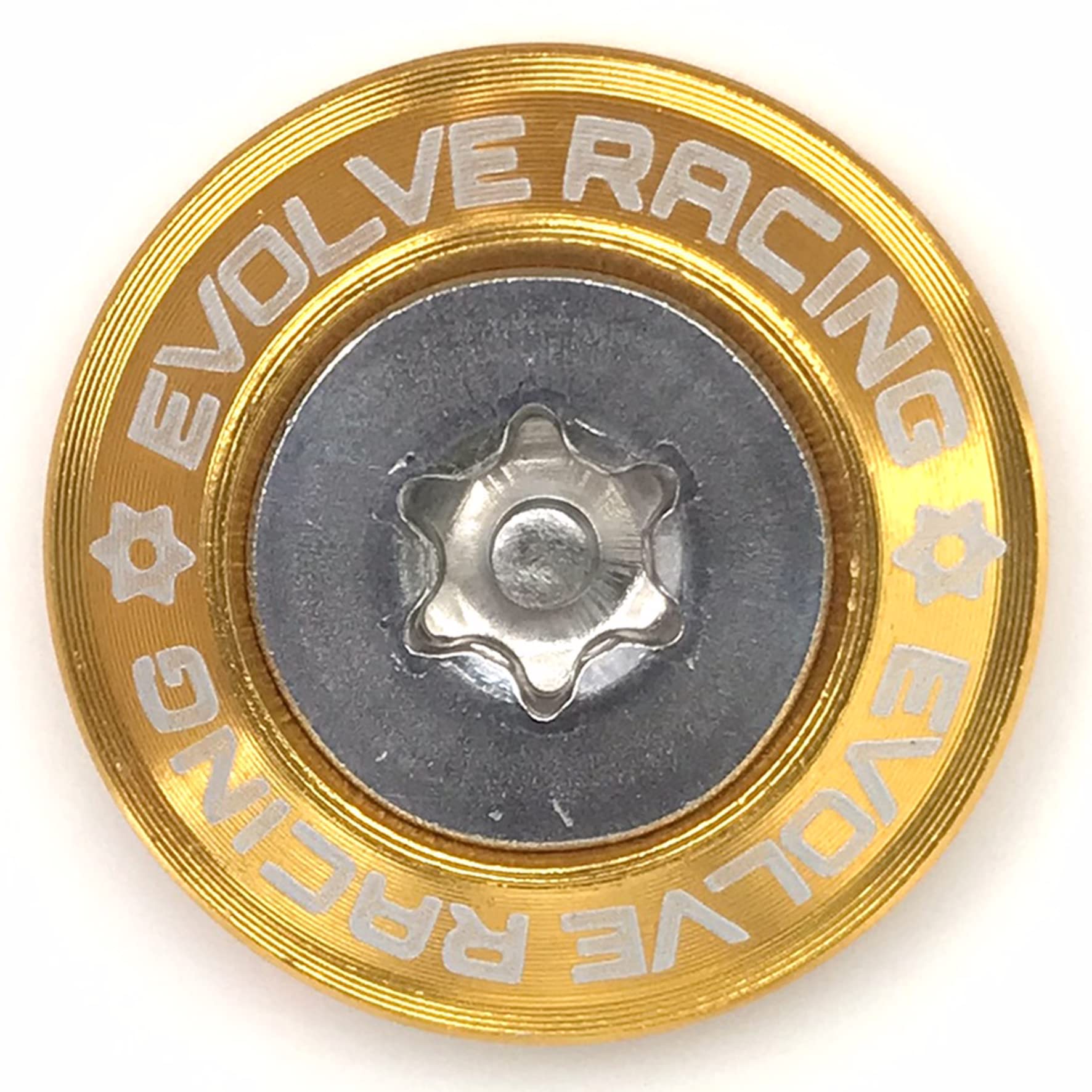 

EVOLVERACING Anti-theft Bolt Set for License Plate Specific Vehicle Inspection (Gold Bolt Length 0.6 inch (15 mm) Bolt length 15mm золотой