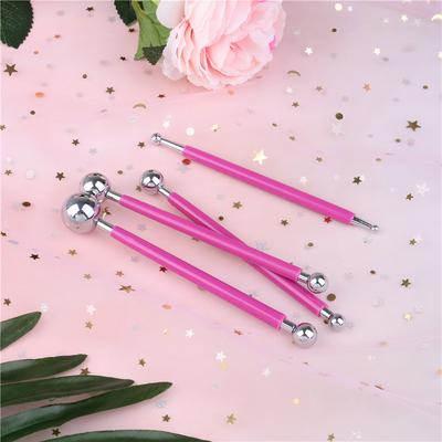 4 Pcs Fondant Cake Decorating Pen Metal Ball Flowers Sugar Craft Modelling Tools
