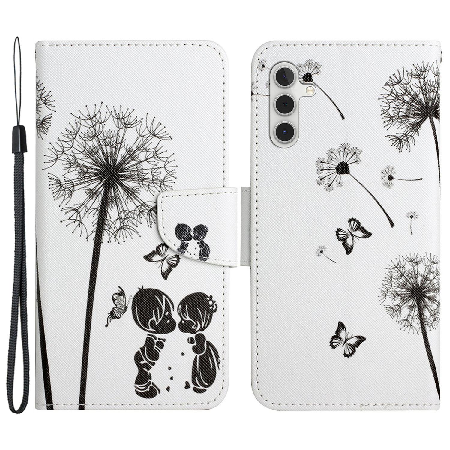 

For Samsung Galaxy A25 5G (Global) (161.0x76.5x8.3mm) Case Pattern Print Cross Texture Cover V