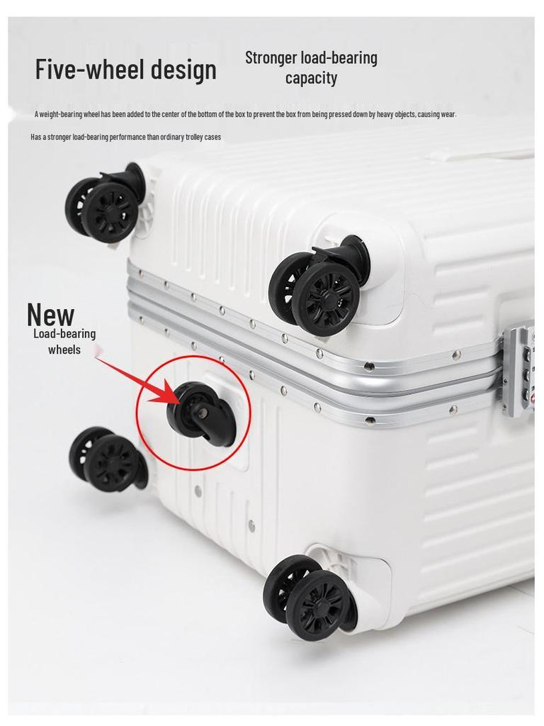 Premium 28-Inch Multi-Functional Women's Trolley Luggage with Brake Universal Wheels and Password Lock