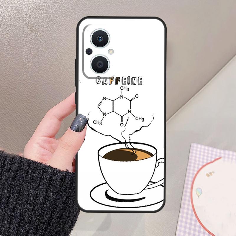 Science Chemistry Caffeine Funda For OPPO Reno 10 11 12 13 14 Pro 8 7 Lite 11F 12F 13F 14F OPPO Find X8 X5 X6 X9 Pro Case
