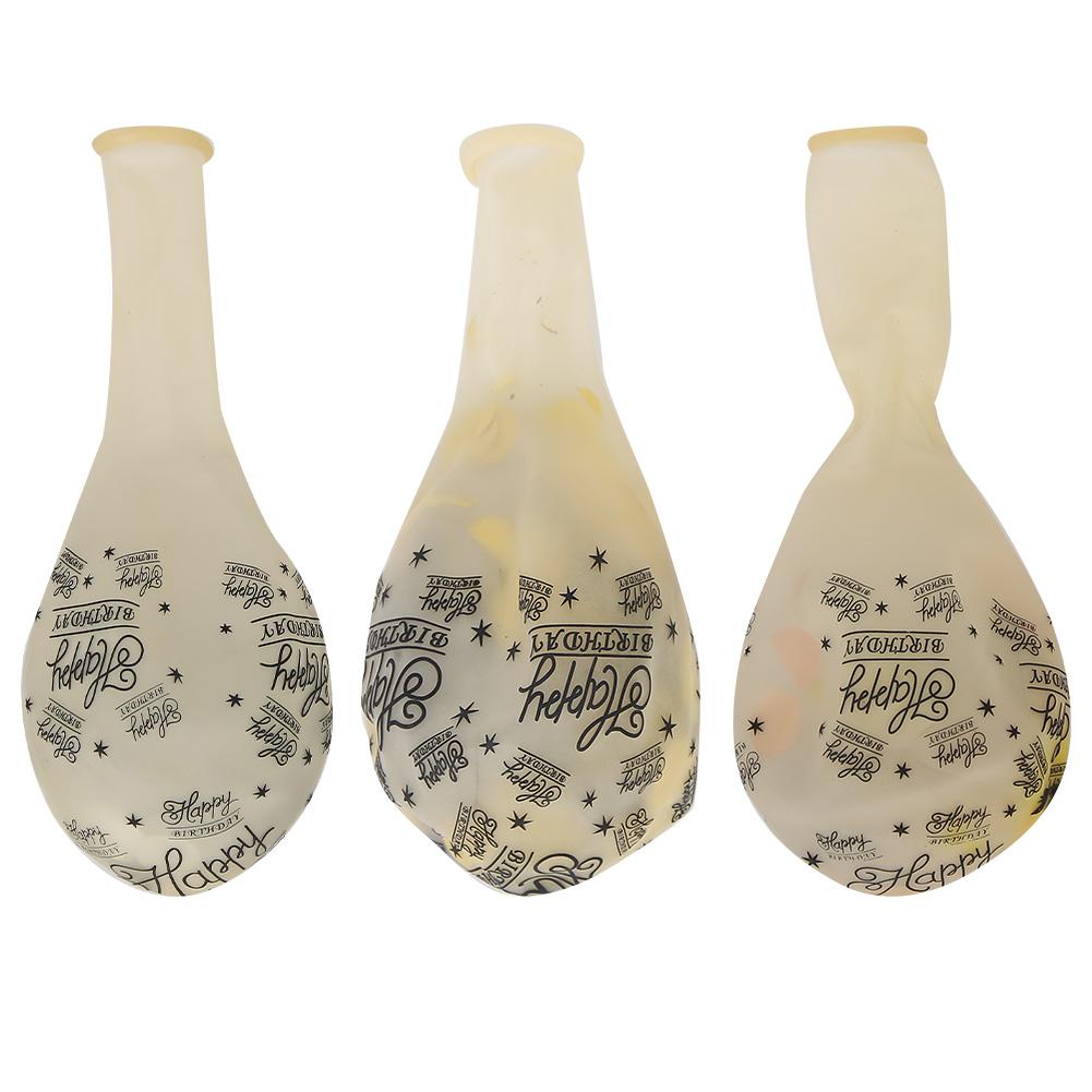 10 Stück Latex Transparenter Ballon mit Happy Birthday Schriftzug für Geburtstagsparty Hochzeitsjubiläum Dec