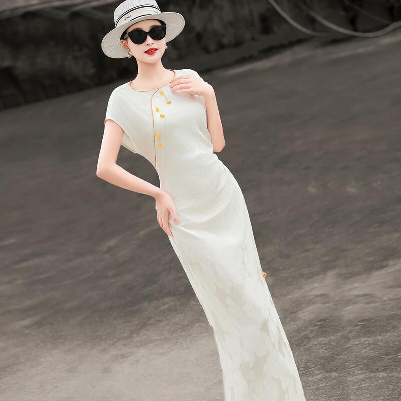 Elegant Jacquard Reformed Cheongsam Dress