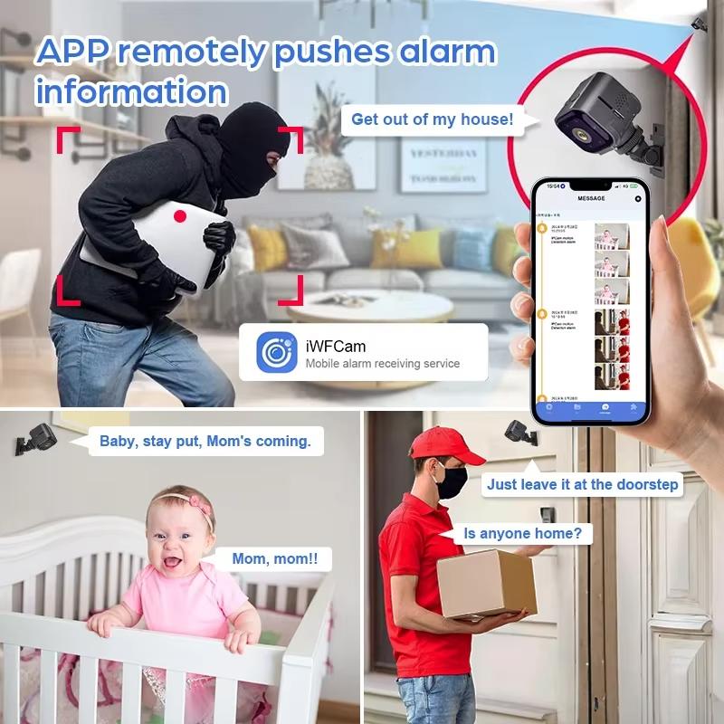 Mini Telecamera WiFi 1080P 960mAh Visualizzazione Remota Allarme Sonoro Visione Notturna Standby Ultra Lungo Rilevamento Mobile Telecamera di Sicurezza Per Ciclismo 2025