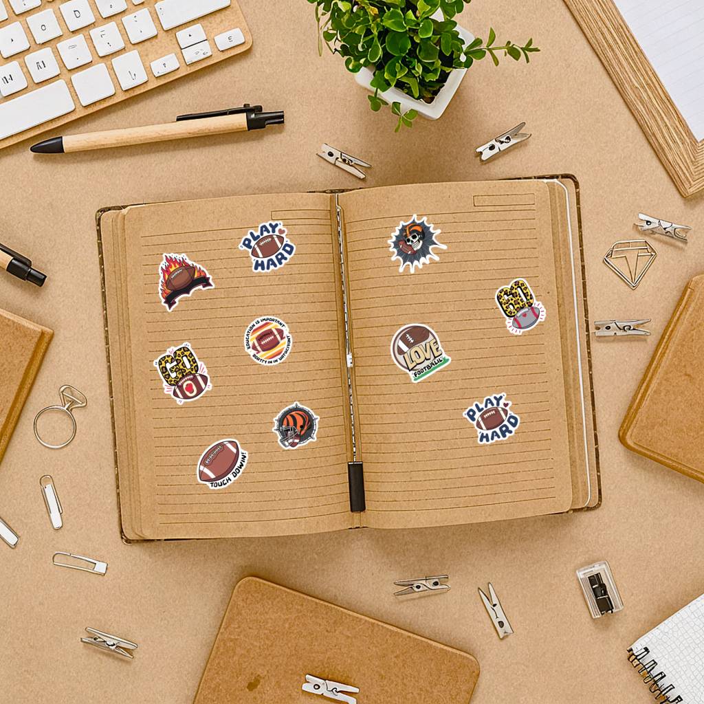 35pcs Fun Football Stickers Cartoon Football Stickers DIY Stickers For Notebook Luggage Mobile Phone Cup Suitcase Fridge