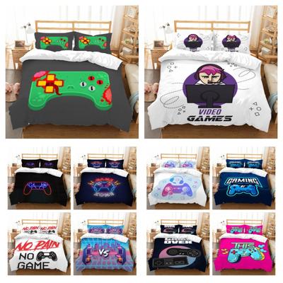 Bed Set Cover Gamepad Print Duvet Cover Set Cool Home Bed Clothes Kid Teen Single Double Size Bedding Set Cover