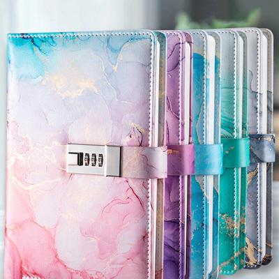 Diary with Lock Locked 180 Pages Personal Notebook Journal A5 PU Leather Locking