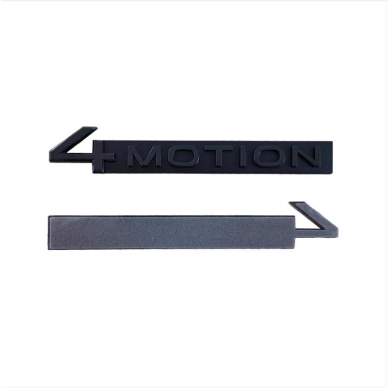 3D ABS Black 4 Motion Logo Letters Car Rear Trunk Emblem Badge Decal For Tayron Golf MK4 5 Tiguan 4motion Sticker Accessories
