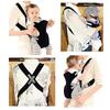 Xiuyer Baby Carrier, Adjustable & Breathable, Front & Back Carrier for Newborn to Toddler 3-10kg, Ergonomic Infant Sling (Black)