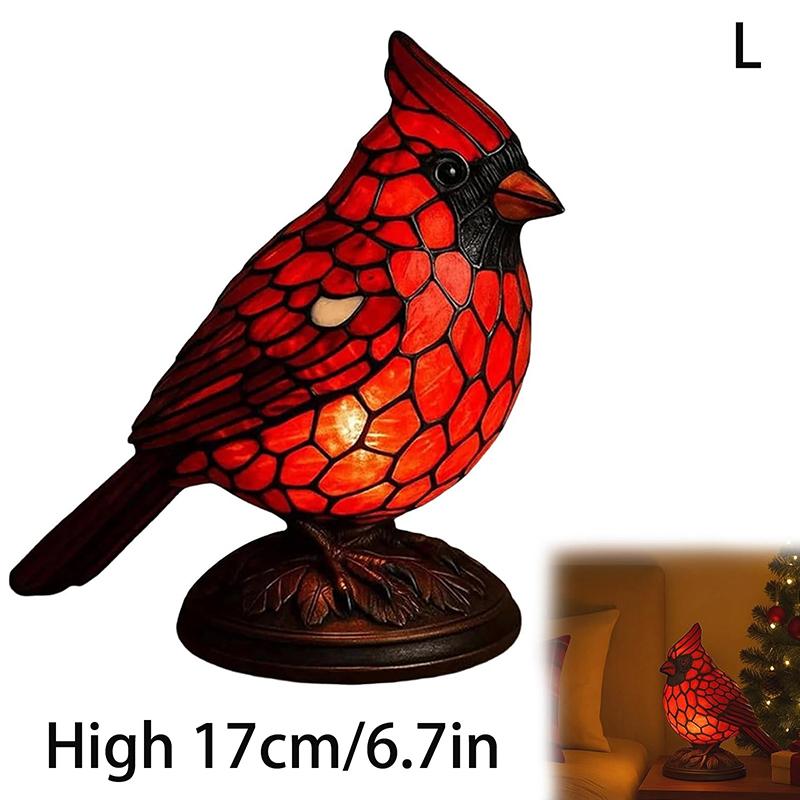 

Cardinal Lamp Christmas Gifts Red Resin Birds Desk Light Cardinalis Night Light For Christmas Cardinal Gifts Bird Lamp Handmade
