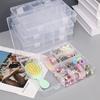 1Pcs Transparent Plastic Storage Box Adjustable Organizer Case New Container Box