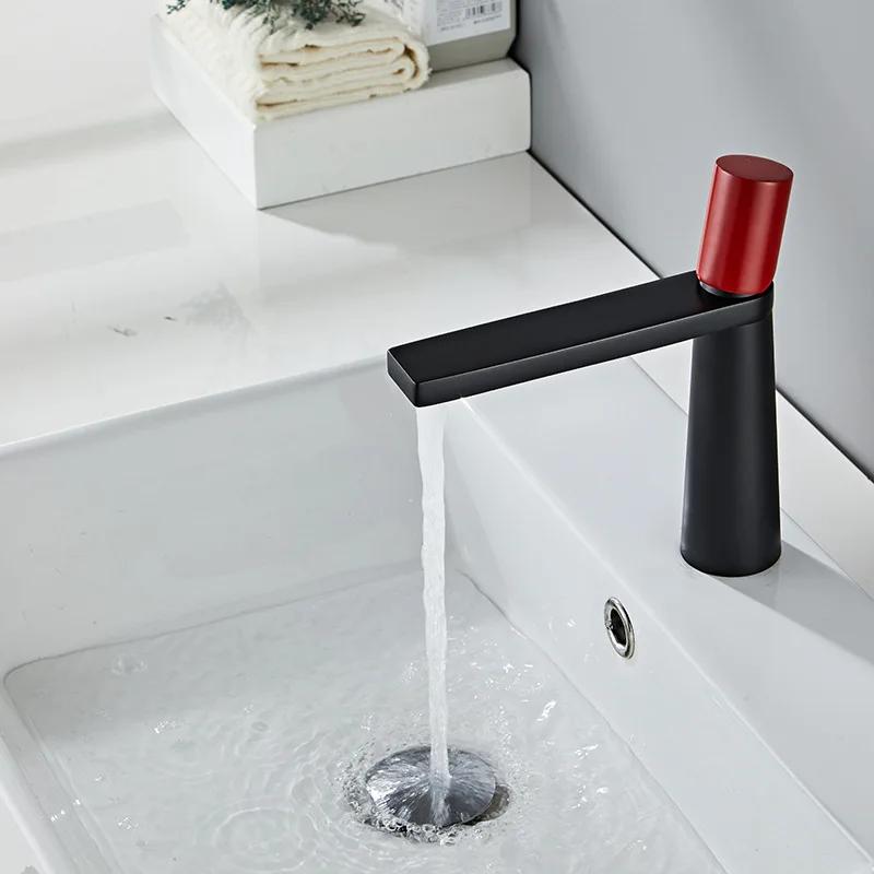 White Bathroom Sink Faucet Brush Gold Cold Hot WashBasin Vessel Mixer Tap Single Handle Brass Matt Black Luxury