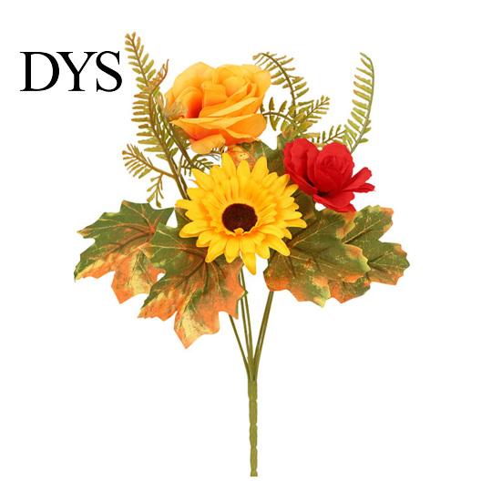 Simulation Greenery for Interior Decoration Artificial Fall Flowers, Faux Silk Flower Arrangement, Realistic Bouquet Long Lasting Flowers Weddings