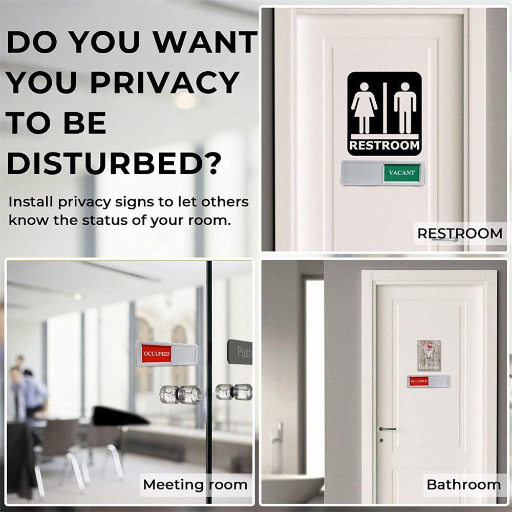 Waterproof Reminder Signs Self Adhesive Door Slider Signs Durable Office Door Sign  Office Room