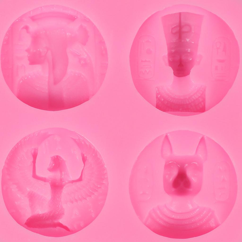 Silicone Mold Egyptian Pharaoh Shape Casting Mold DIY Craft 3D Art Making Supply