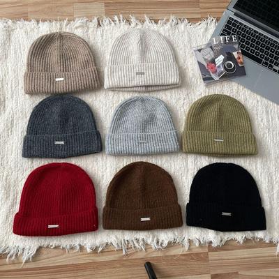 Weiche Damen-Strickmütze aus Wollmischung - Japanischer Stil, Vielseitige & Warme Retro-Wintermütze.