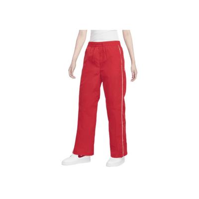 Windrunner Color Block Striped High Waist Woven Straight Leg Casual Pants Women Pants University-Red FV7656-657