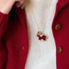 Lucky Zodiac Charm Wood Horse Necklace for Women Cute Rocking Horse Pendant Sweater Chains Necklace Adjustable Trendy Neckwear