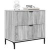 Nightstand Gray Sonoma 63.5 x 36 x 61 cm Particleboard