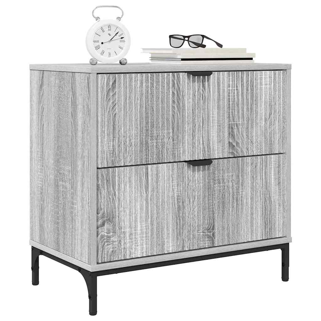 Nightstand Gray Sonoma 63.5 x 36 x 61 cm Particleboard