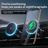 Magnetic Car Phone Holder Rotatable Wireless Charger Type C LED Light for iPhone 16 15 14 13 12 Pro Max Fast Charging Station