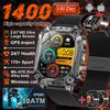 New 1400mAh Battery Smart Watch GPS Path Bluetooth Call 10ATM Waterproof Swim Sport Run Hiking Outdoors Military Smartwatch