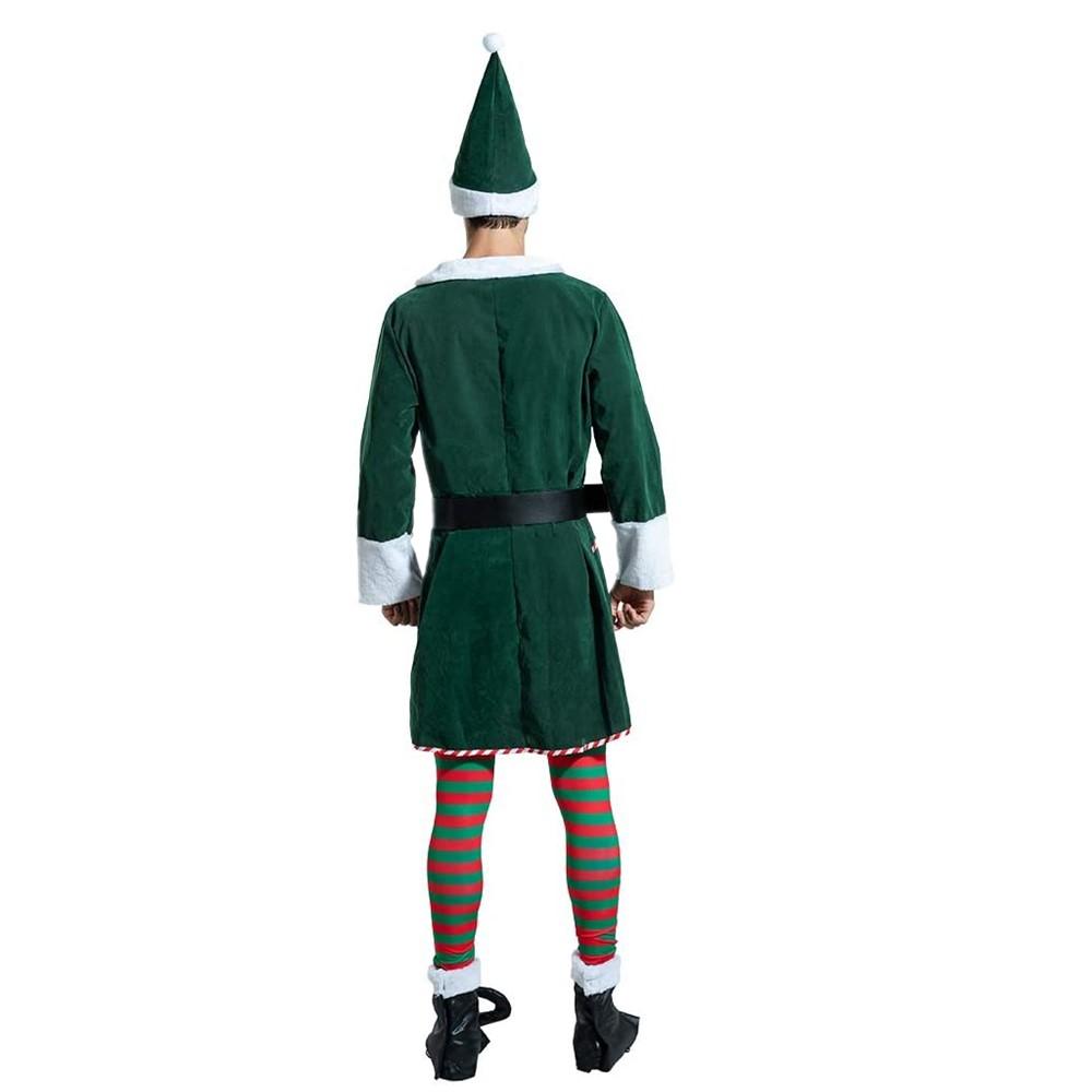 Dospělý elfí kostým vánoční muži Workshop Elf Suit Dámské Zelené oblečení