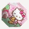 1pc Hello Kitty Automatic Opening/Closing Umbrella with Pink Bow Design - Portable Folding Design, 8-Rib Iron Frame Outdoor Umbrella for Fans, Travele