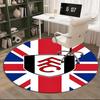 1PC round rug Fc Crest Design Printed Round Area Rug ,Rug For Home Office, Round Chair Rug, Decorative Carpet Fan gifts Christmas gift