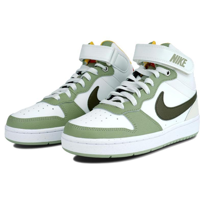 Nike Court Borough Mid Off White Green GS Sneakers FV3649-171