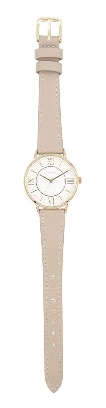 Watch fragola Simple Round Watch MOC Gray [Follow] H01024S-1 Women's
