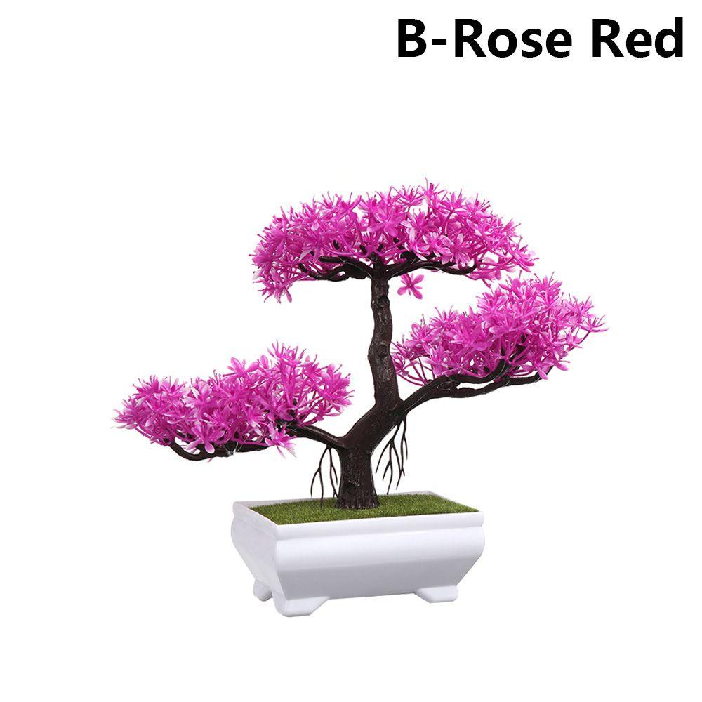 Ornamento Topiária Pinheiro Bonsai Artificial Decoração de Casa Simulação Vaso Plantas Realistas
