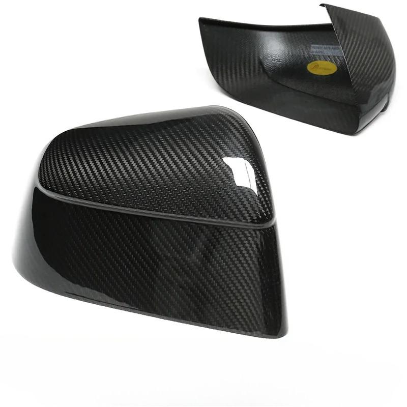 

Real Carbon Fiber Sides Rearview Cover Car Paste Side Mirror Cover For Tesla Model Y Juniper 2025 Auto Exterior Accessories
