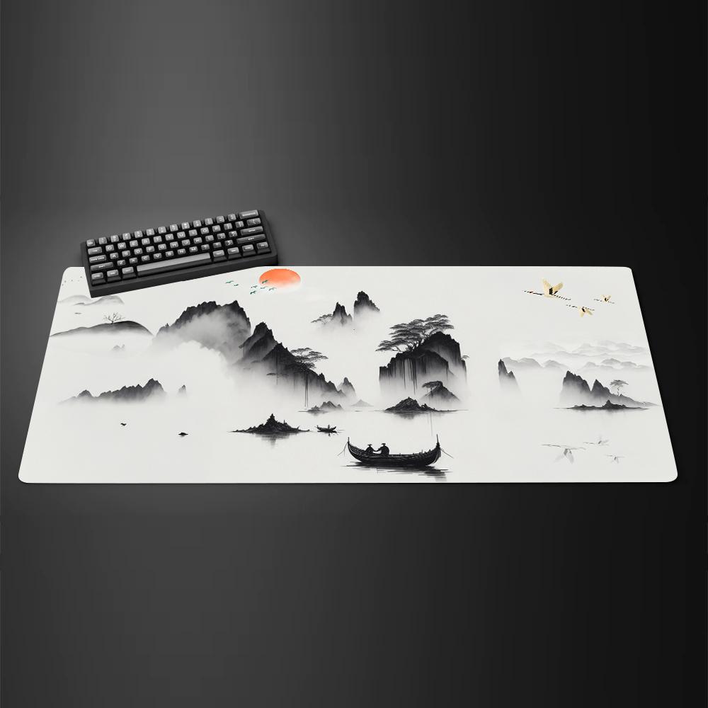 Ink Landscape Mouse Pad Large Computer Office Game Table Mats Xxl Rubber AntiSlip Hd Gaming Keyboard Mousepads Long Desk Mat