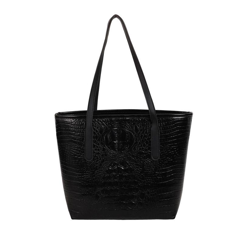 New niche versatile tote bag large capacity black simple high sense atmospheric shoulder armpit bag