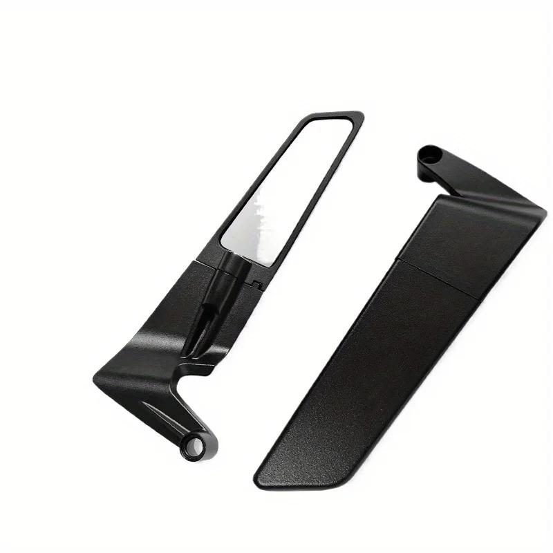 1 Pair Universal Fit for KTM Motorcycle Rearview Mirrors, Foldable Design, Flat Lens Side Mirrors for Street And Track Use