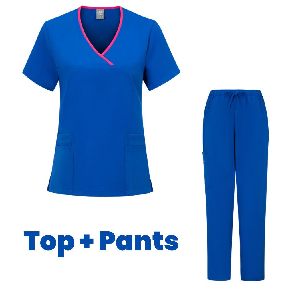 Women's Short Sleeve Casual Workwear Washable Surgical Gown