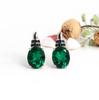 Gorgeous clasp earrings Created oval 10*12mm emerald nano 925 sterling silver fine jewelry for women's party daily wear