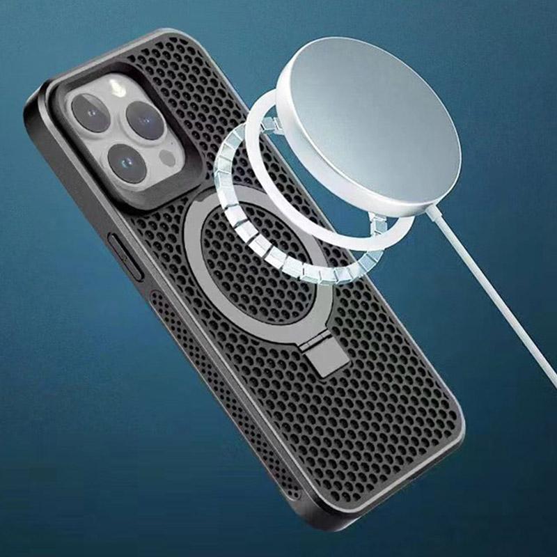 Phone Case for iPhone 14 Pro Compatible with MagSafe PC+TPU Kickstand Phone Cover