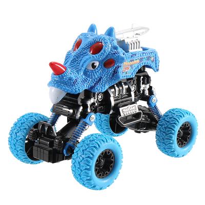 Four-Wheel Drive Big-Footed Dinosaur Pull-Back Car, Stunt Cool Double Pull-Back Large Off-Road Vehicle