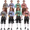 Men's Munich Oktoberfest Costume: German Shirt, Dungarees, and Hat Three-Piece Set