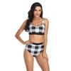 Women S Sexy Plaid Bikini Set Swimsuit
