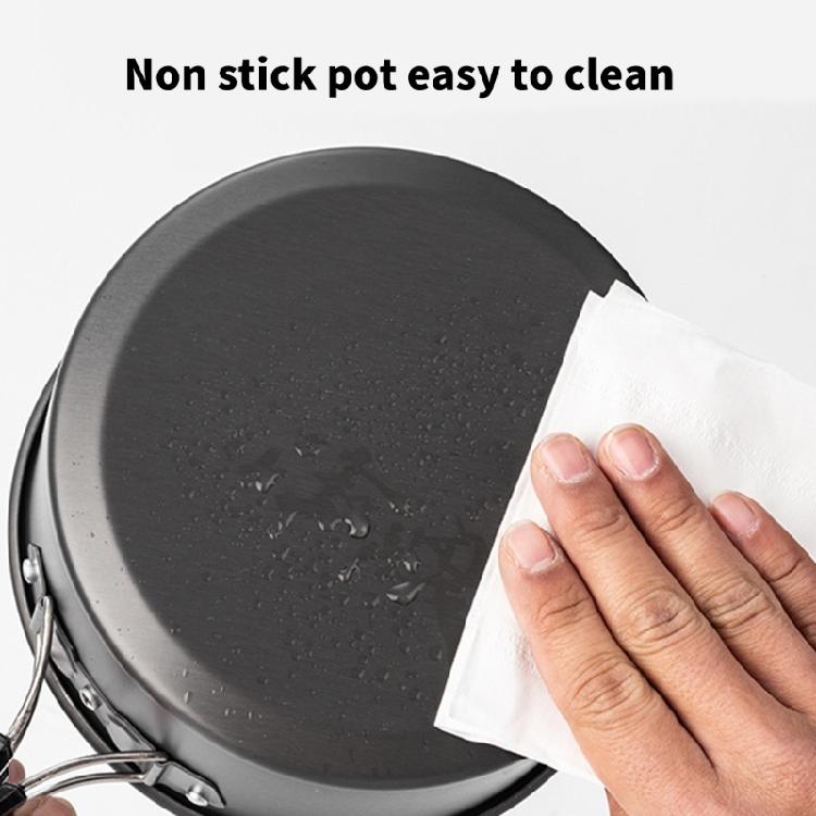 Outdoor NonStick Camping Cookware with Lid Outdoor Cooking Pots Portable Cooking Utensils for Outdoor Camping Picnic