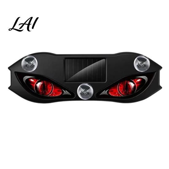 Auto-Modifikations-Gadgets Solare Dämonenaugen Fensterlicht Wasserdicht Kabellos Dynamisches Warnschild mit Saugnapf Neon-Stil Nachtlicht Becher USB