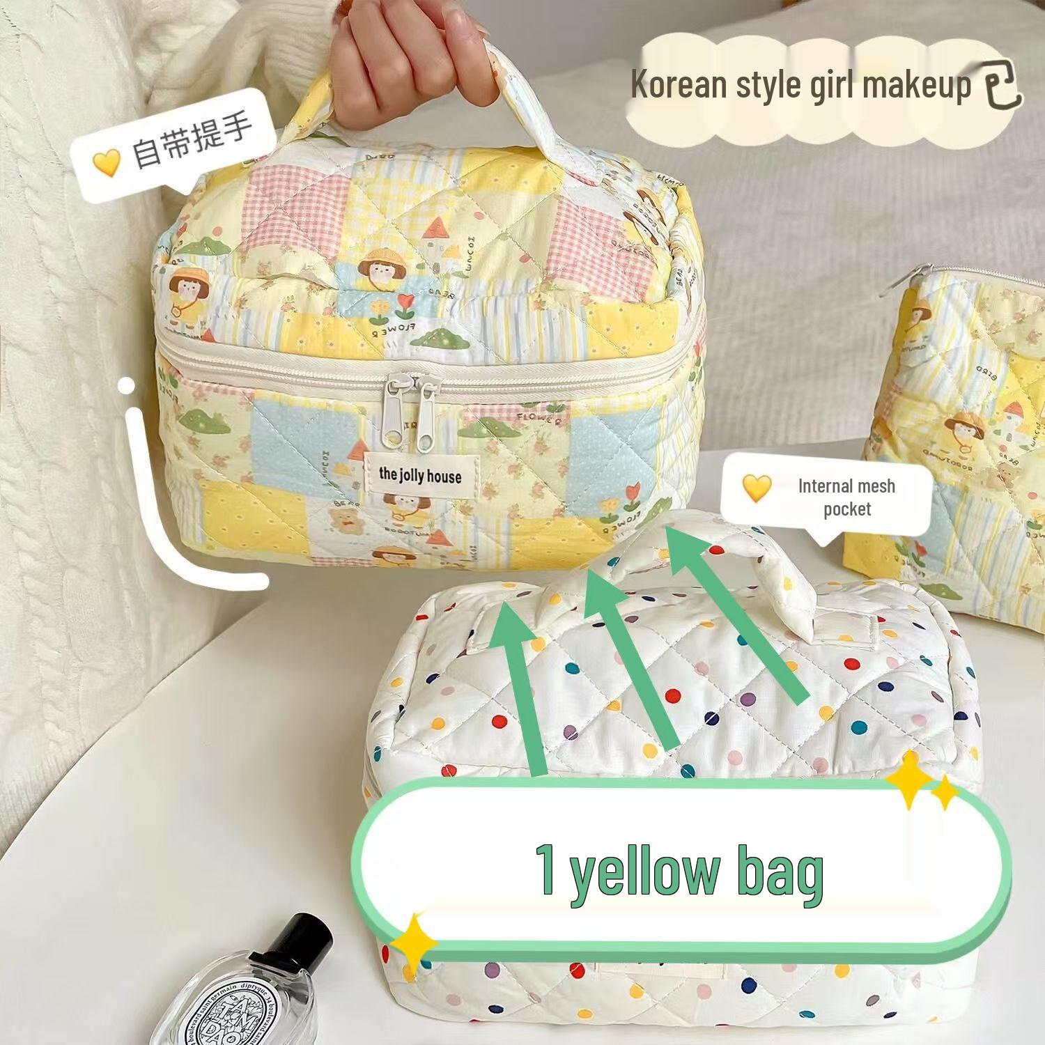 

Vibrant Polka Dot Makeup Bag – Handheld, Travel-Friendly, Large Capacity Storage. Large Capacity - New High-Value Bag