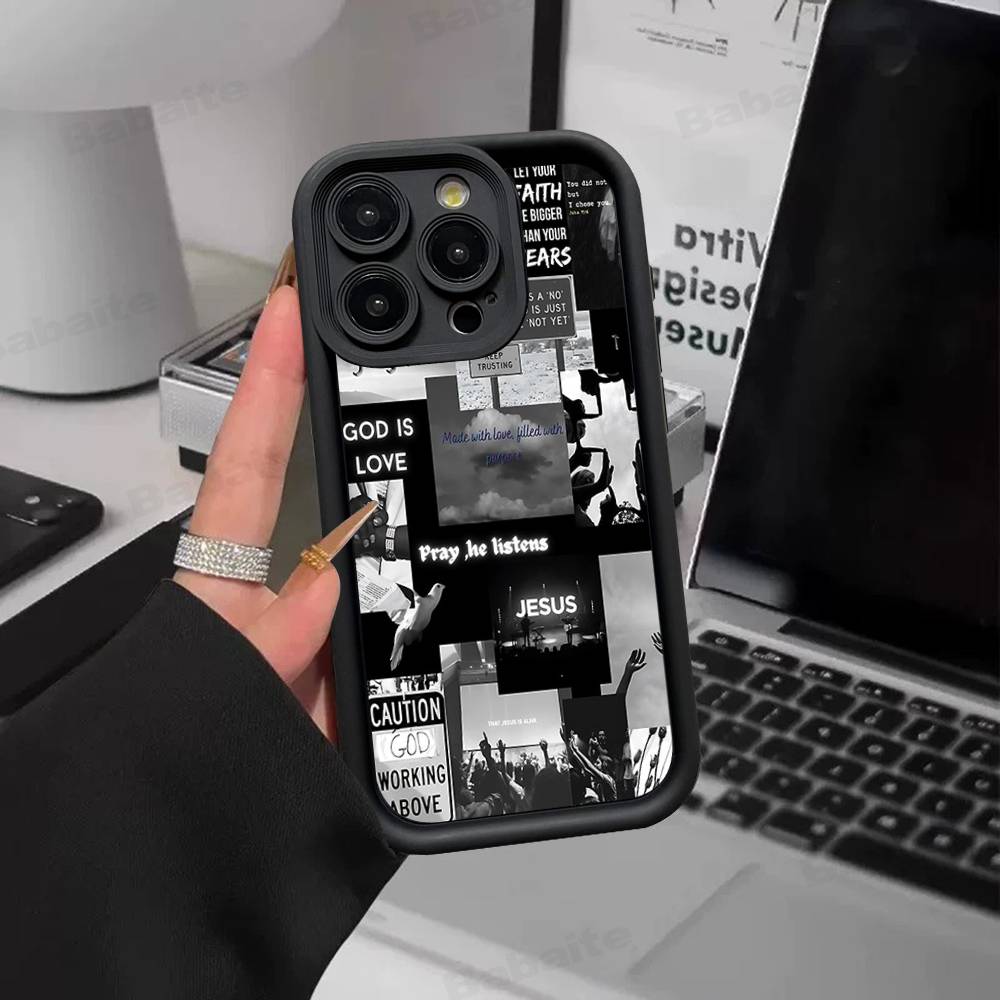 Verse Of The Christian Bible Jesus Phone Case For IPhone 17 16 15 14 13 12 11 Pro Max Anti Drop Soft Cover